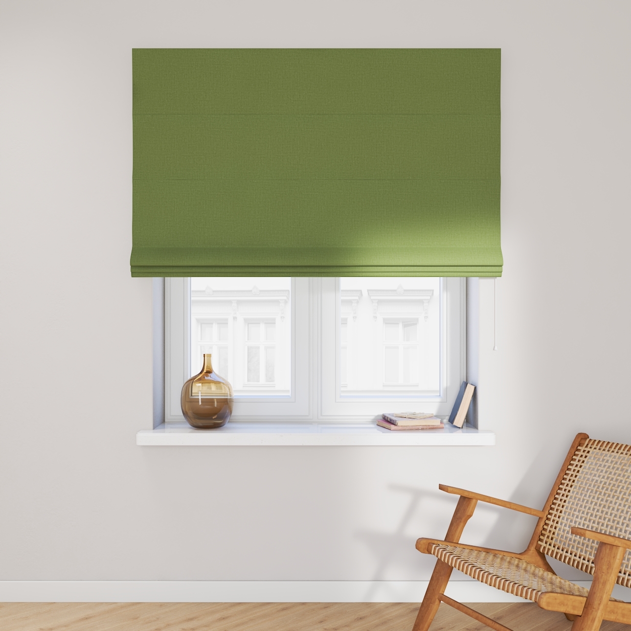 Dekoria Raffrollo Capri, grün, 130 x 170 cm günstig online kaufen