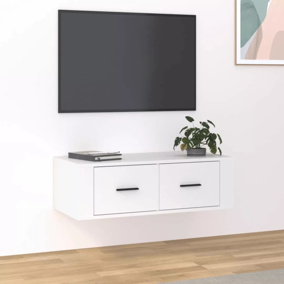 Vidaxl Tv-wandschrank Weiß 80x36x25 Cm Holzwerkstoff günstig online kaufen