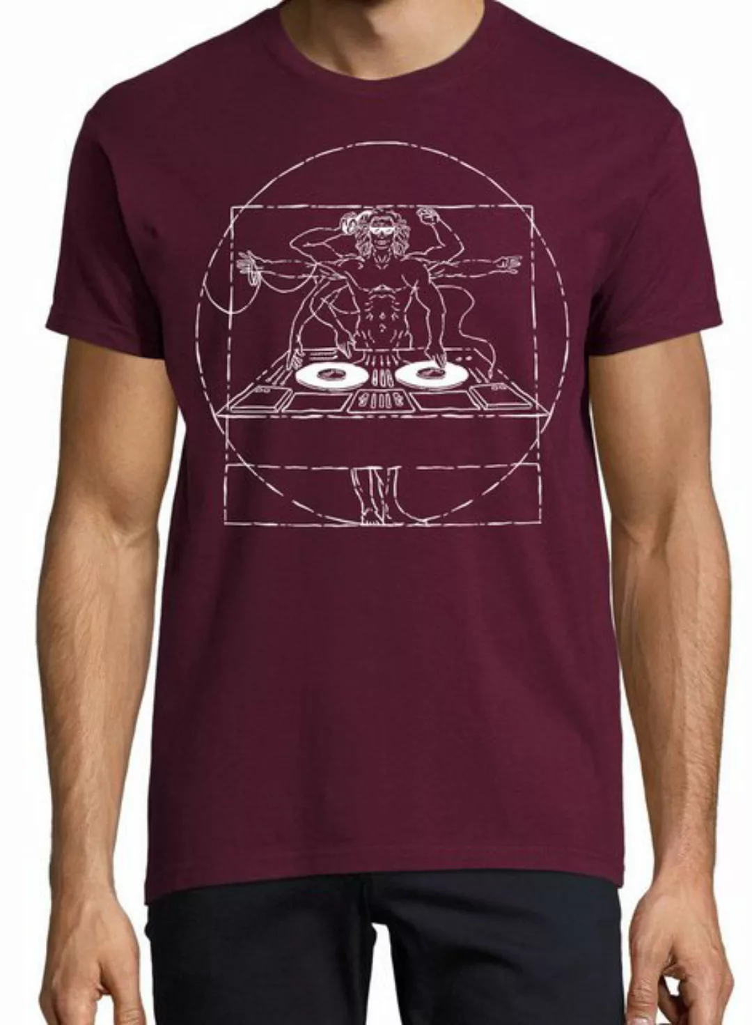 Youth Designz Print-Shirt Da Vinci DJ Herren T-Shirt mit lustigen Logo für günstig online kaufen