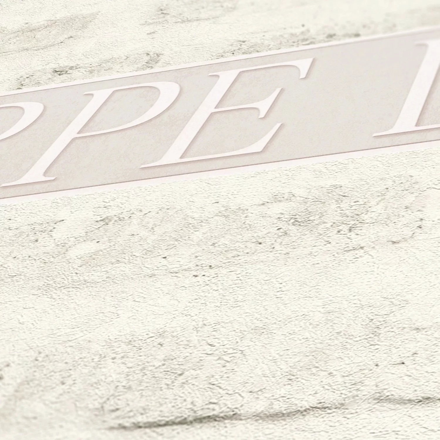Bricoflor Tapetenbordüre Beige Taupe Weiß Schriftzug Wand Carpe Diem im Vin günstig online kaufen