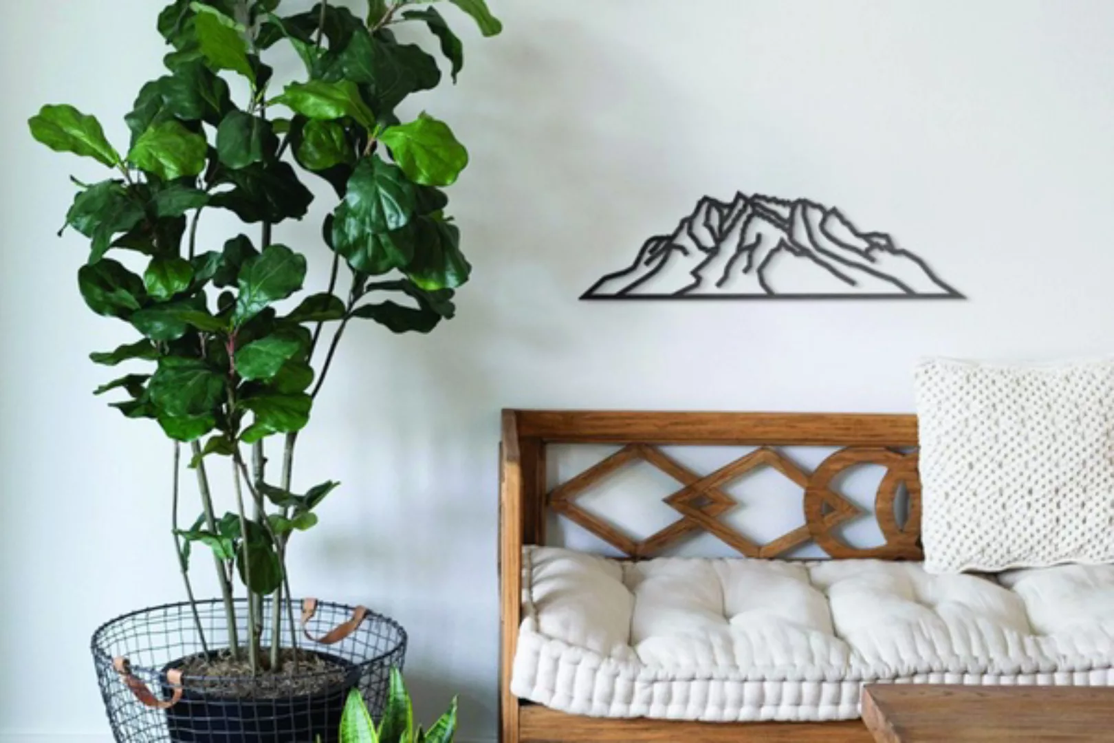 Wanddekoration Aus Holz - Zugspitze Siluette günstig online kaufen
