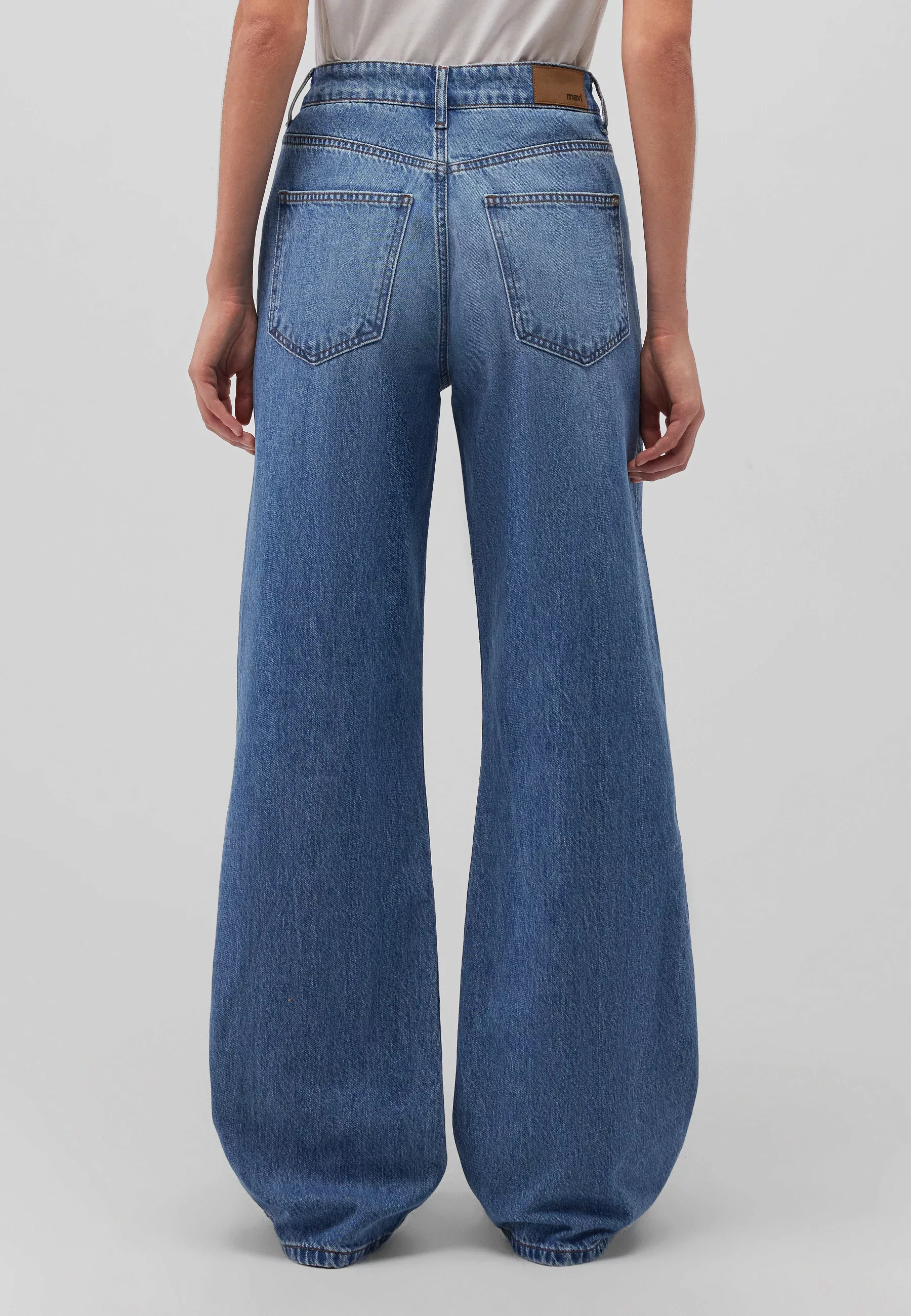 Mavi Loose-fit-Jeans "MALIBU WITH BELT", Loose Wide Leg Jeans günstig online kaufen