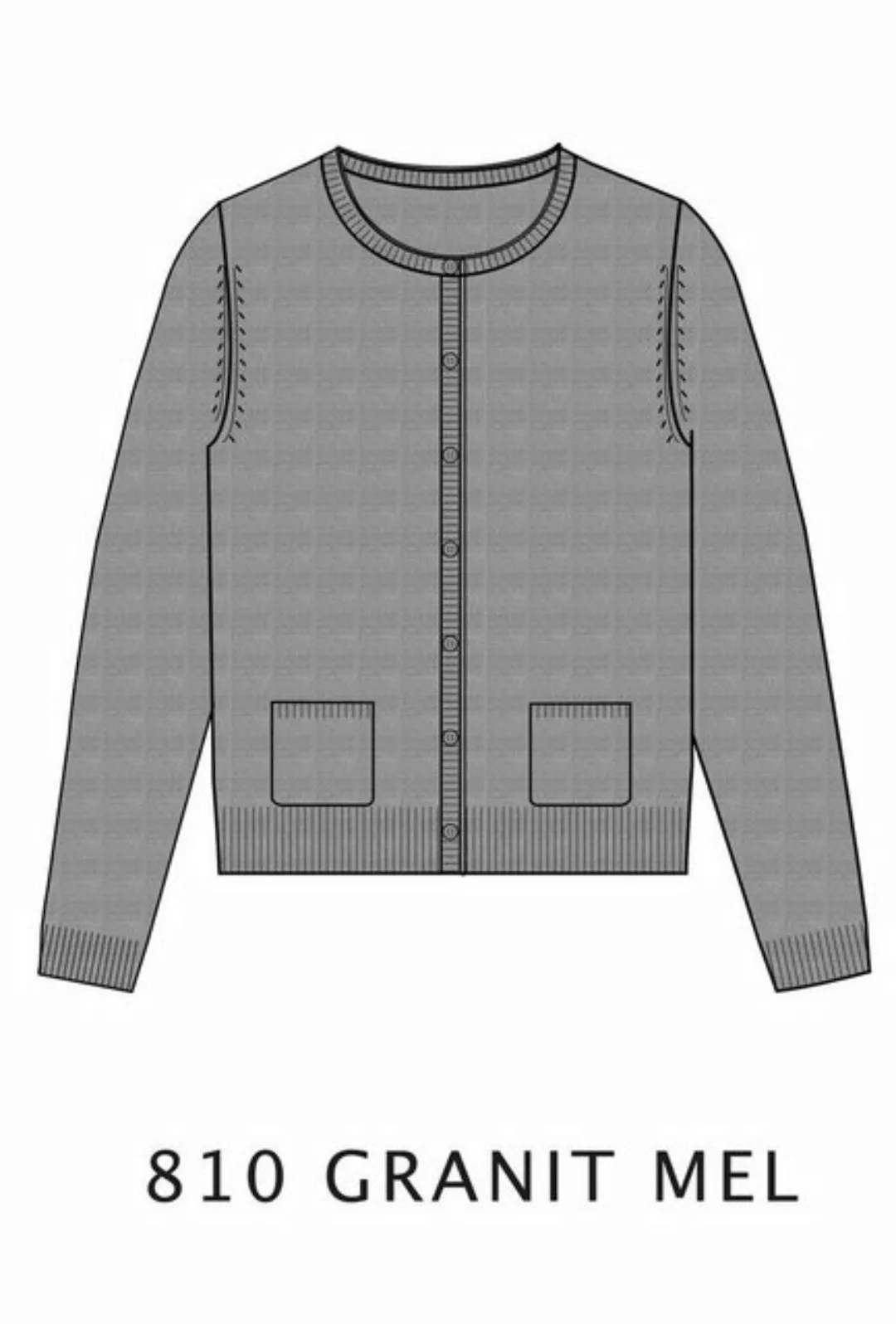 Clarina Strickjacke Rdh.-Cardigan, 1/1 Arm, uni günstig online kaufen