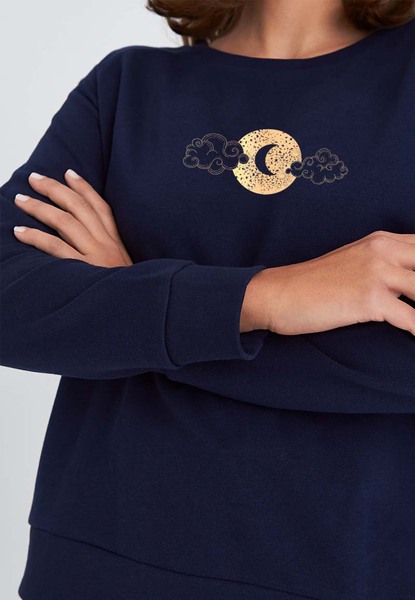 Biofair_ Artdesign- Modernstyle Sweatshirt / Il Sole e La Luna günstig online kaufen
