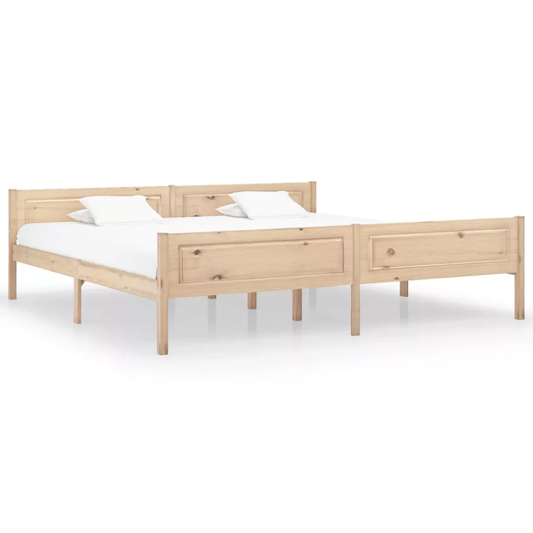 vidaXL Bettgestell Massivholzbett Kiefer 200x200 cm Doppelbett Bett Bettrah günstig online kaufen