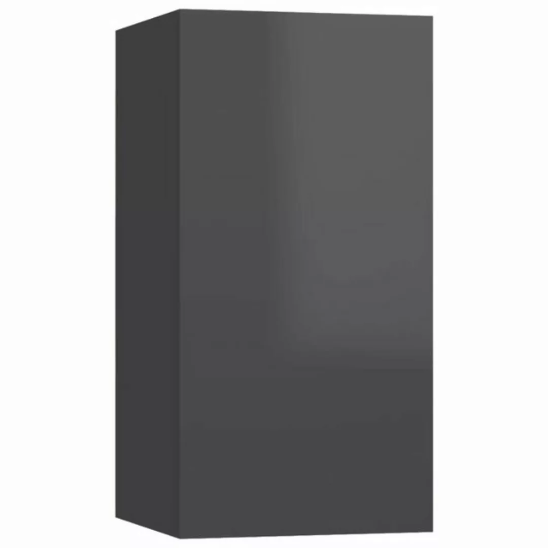 furnicato TV-Schrank Hochglanz-Grau 30,5x30x60 cm Holzwerkstoff günstig online kaufen