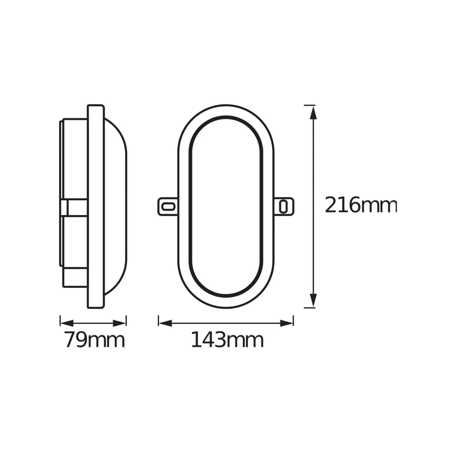 OSRAM LED-Außenwandlampe BULKHEAD, schwarz 11 W Plastik IP54 günstig online kaufen
