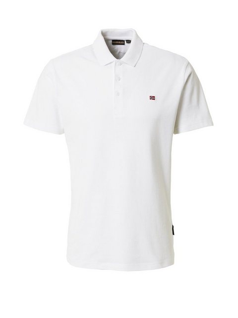 Napapijri Poloshirt Elegantes Herren-Poloshirt in Weiß mit Stickerei günstig online kaufen