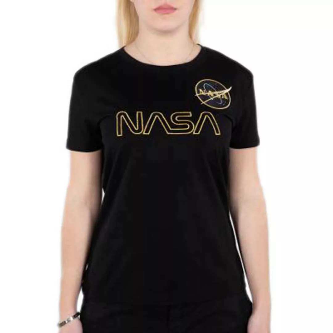 Alpha Industries Nasa Embroidery Kurzärmeliges T-shirt XS Black günstig online kaufen