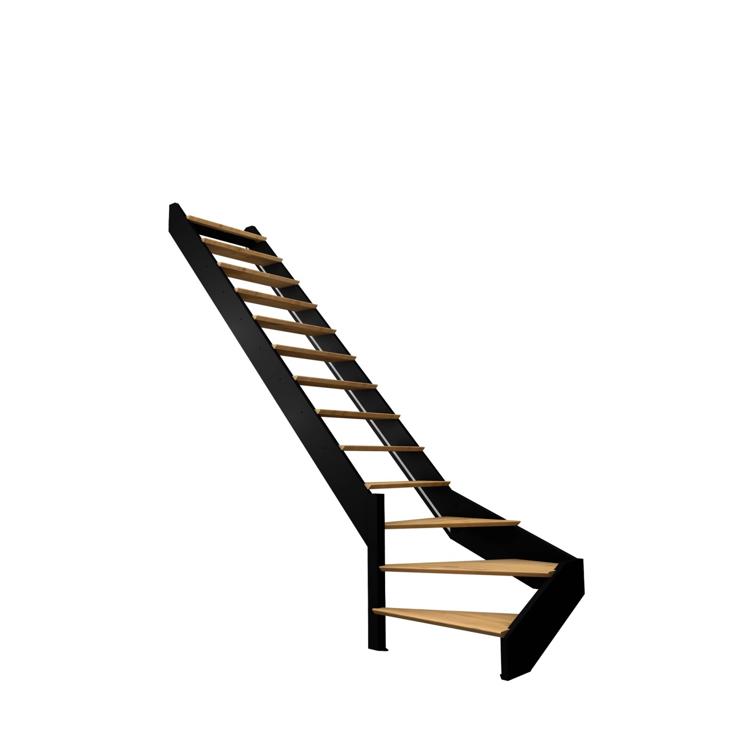 Kordo Treppe 1/4 Gewendelt Links Buche LEDs Schwarz Spectra günstig online kaufen