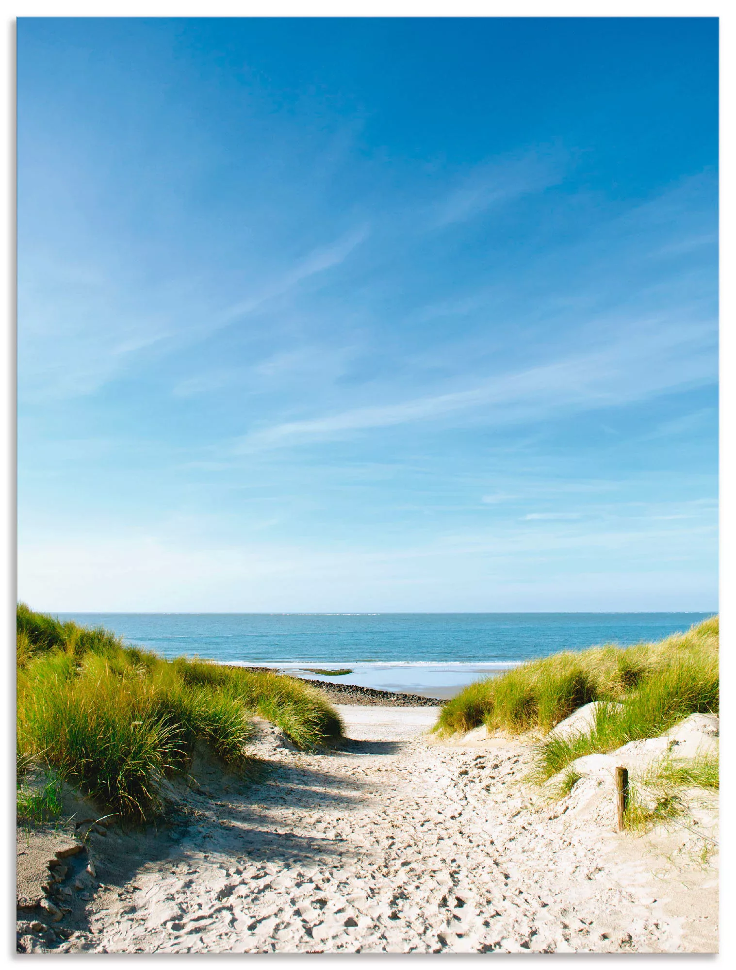 Artland Wandbild "Strand mit Sanddünen und Weg zur See", Strand, (1 St.), a günstig online kaufen