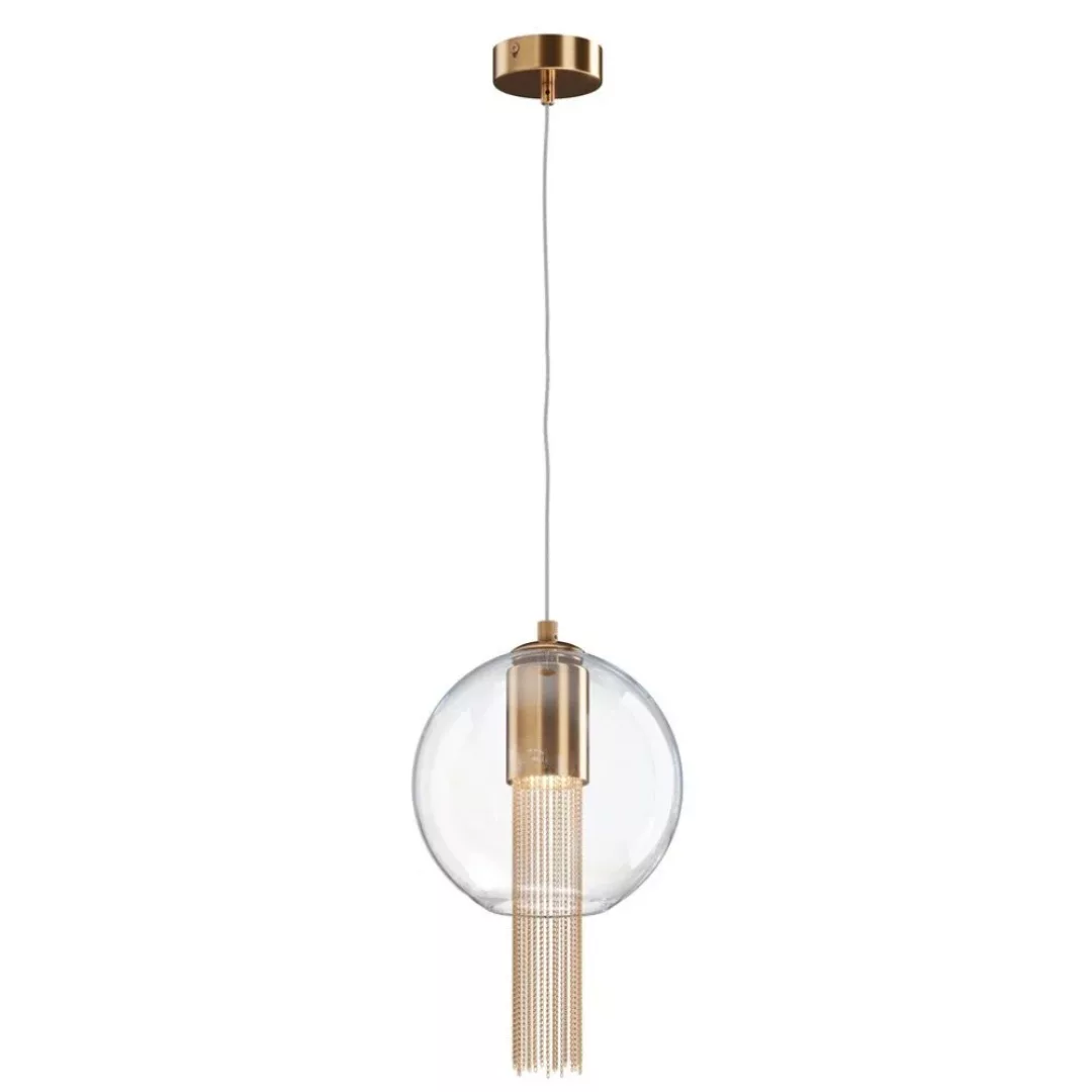 Pendelleuchte Flusso in Gold und Transparent GU10 200mm günstig online kaufen