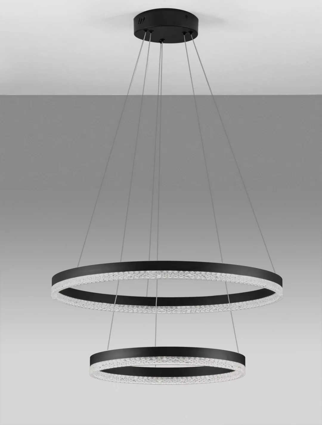 LED Pendelleuchte Adria in Messing und Transparent 2x 26W 5684lm günstig online kaufen