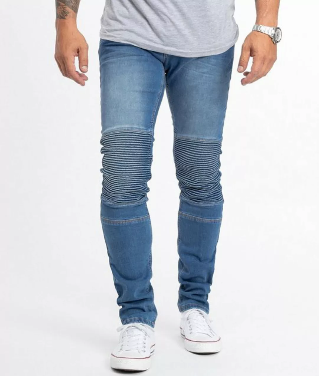 Rock Creek Slim-fit-Jeans Herren Jeans Slim Fit Biker-Style Blau RC-2181 günstig online kaufen