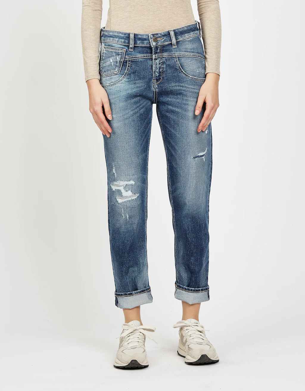 GANG Loose-fit-Jeans "94BO CROPPED", mit Rundpasse günstig online kaufen
