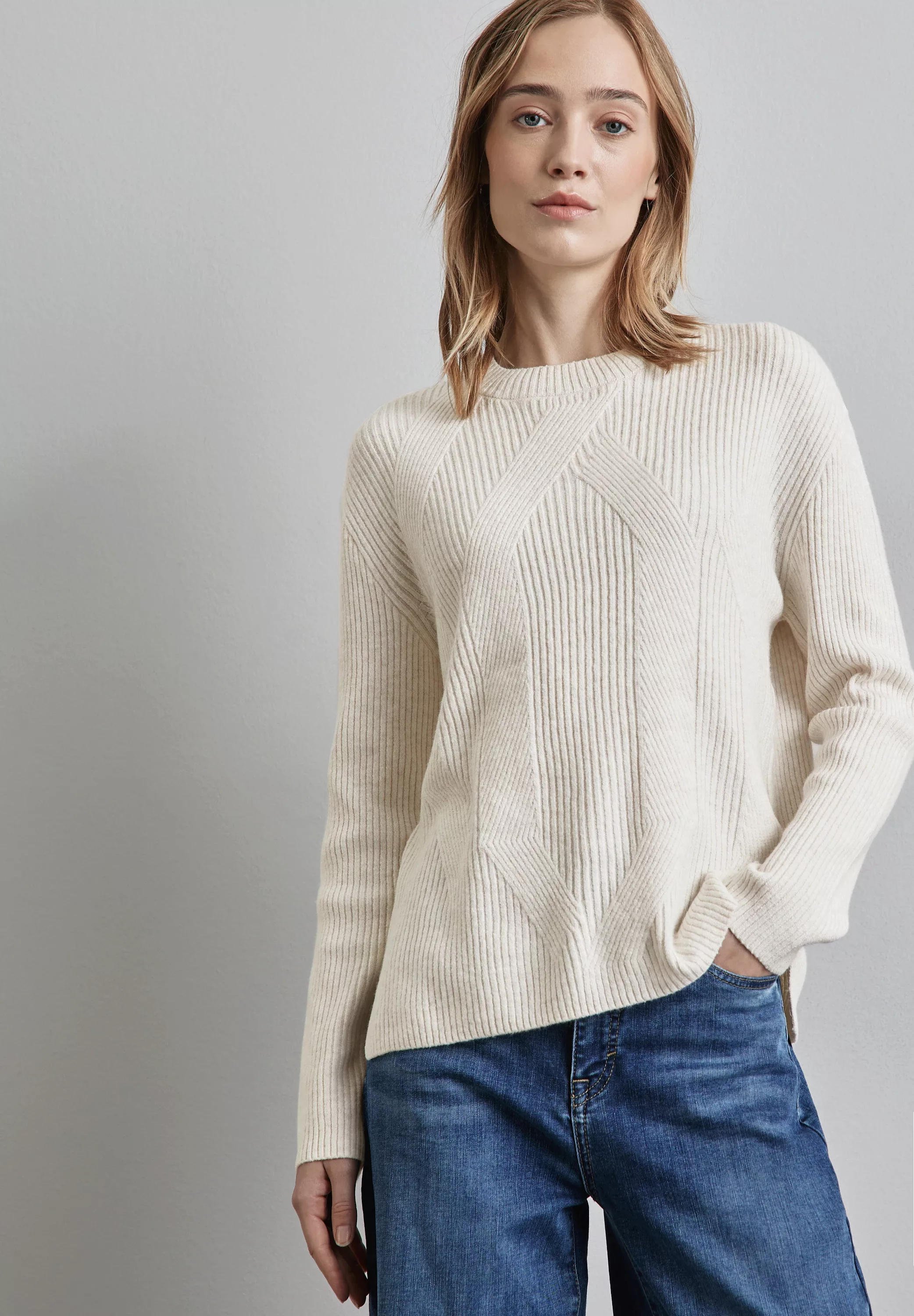 STREET ONE Strickpullover - Damen Strickpullover - Turtleneck, Langarm, Ang günstig online kaufen