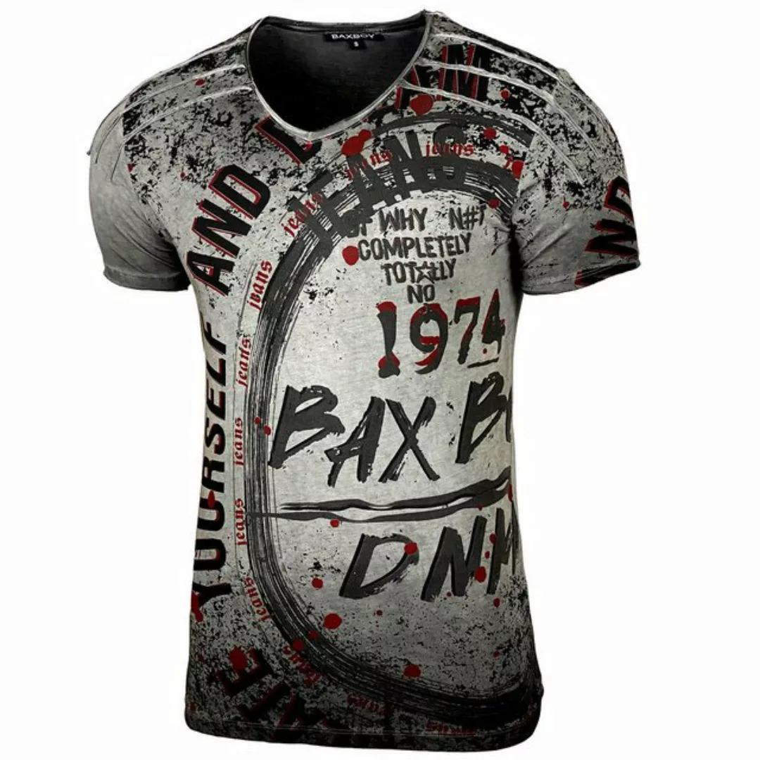 Baxboy T-Shirt Baxboy Verwaschen mit modernem V-Ausschnitt T-Shirt günstig online kaufen