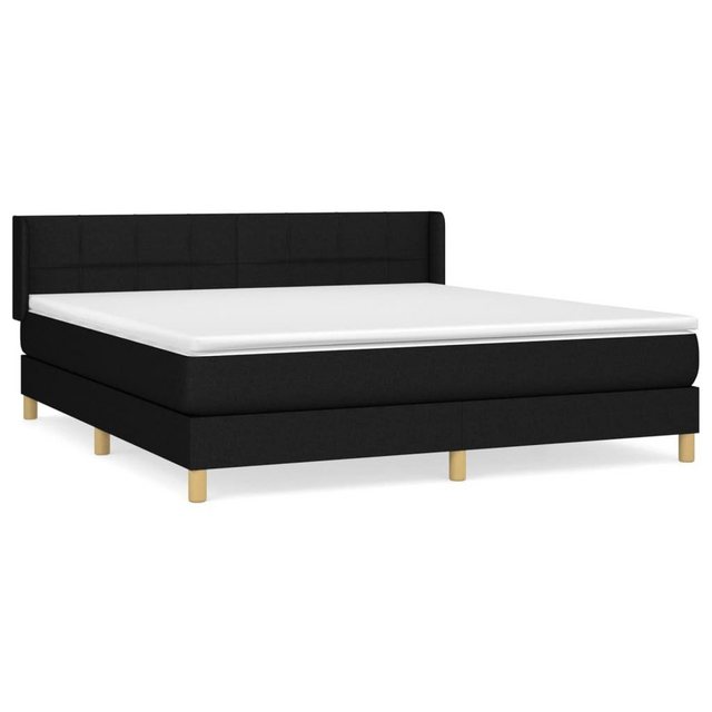 vidaXL Boxspringbett Boxspringbett mit Matratze Schwarz 180x200 cm Stoff Be günstig online kaufen