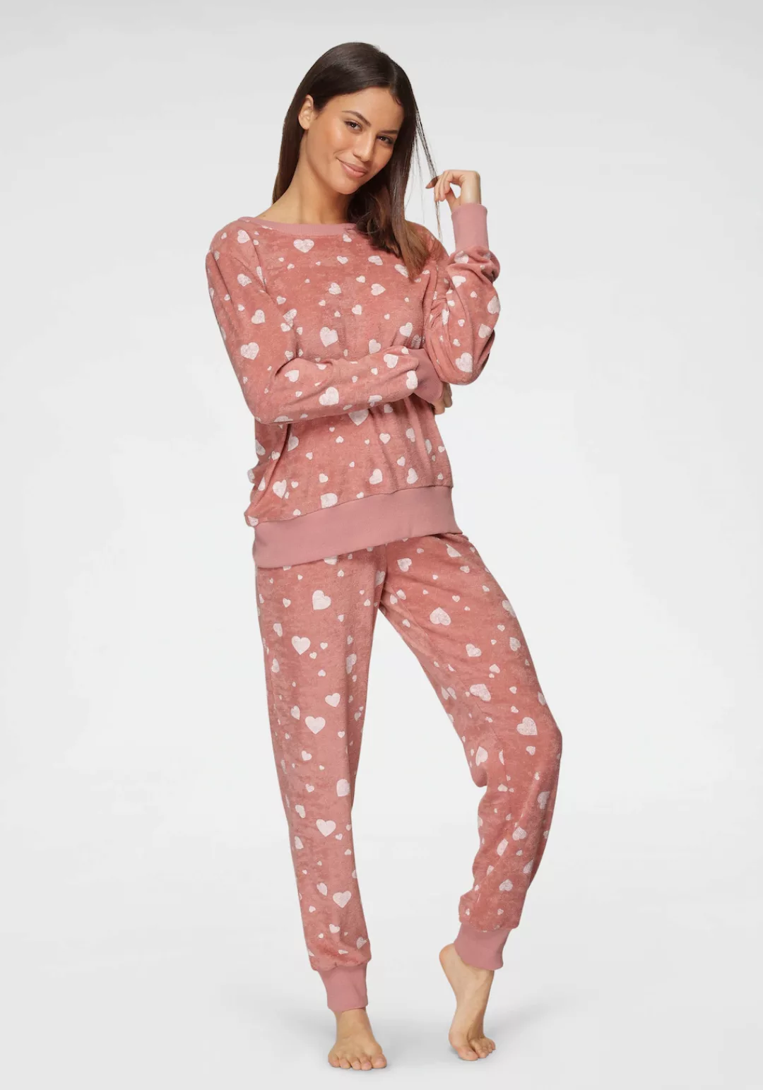Vivance Dreams Pyjama, (2 tlg.), mit Alloverdruck günstig online kaufen