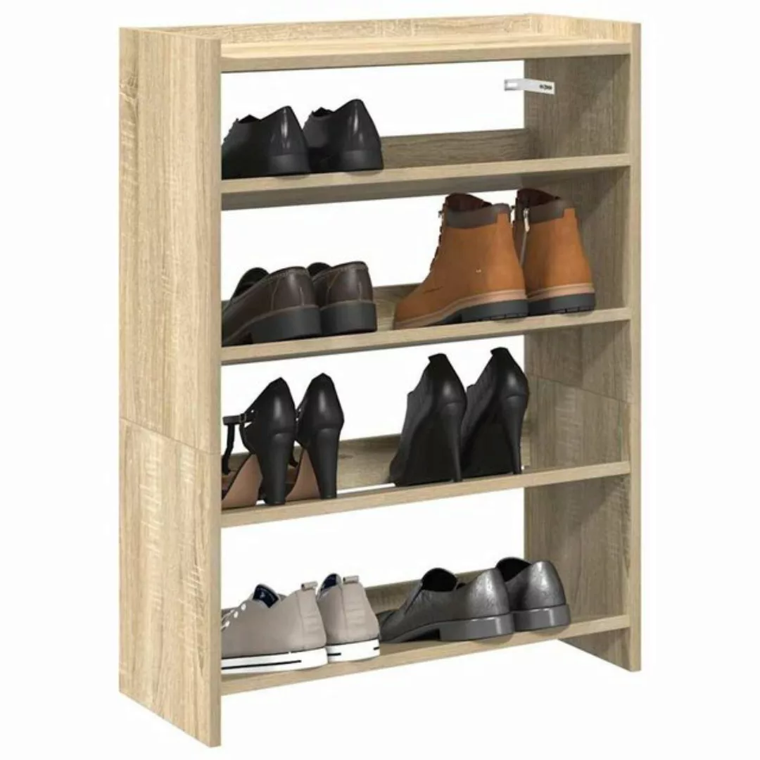 vidaXL Schuhschrank Schuhregal Sonoma-Eiche 80x25x61,5 cm Holzwerkstoff günstig online kaufen