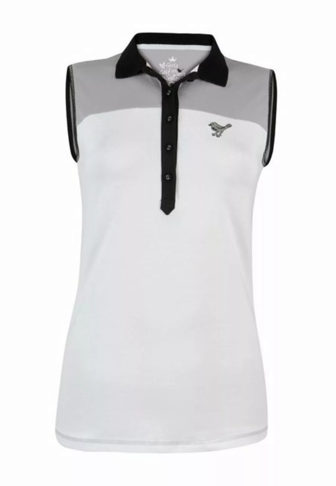 girls golf Poloshirt Girls Golf Polo 'Colorblock' Grau/Weiß Damen XL günstig online kaufen