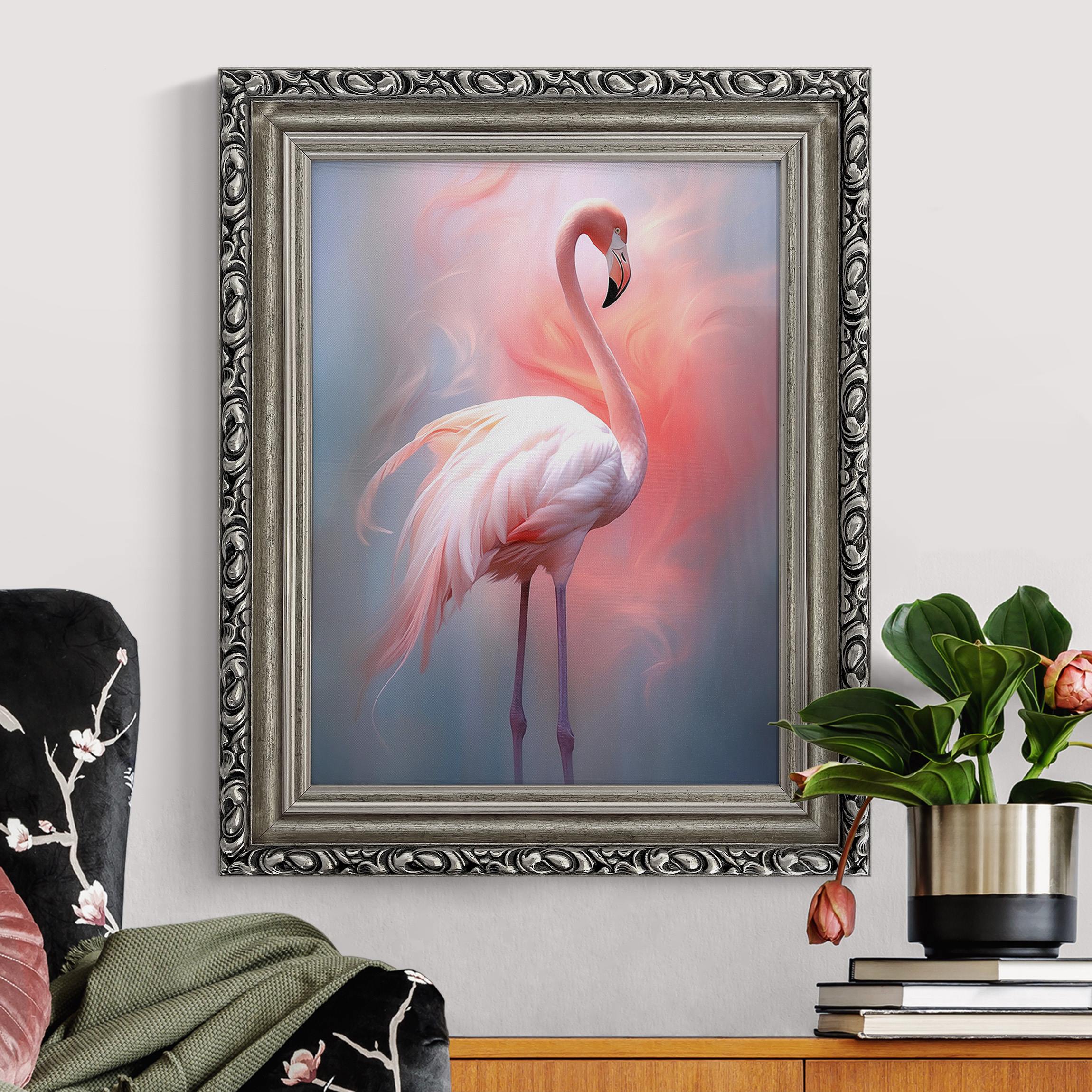 Gerahmtes Leinwandbild Flamingofantasie günstig online kaufen