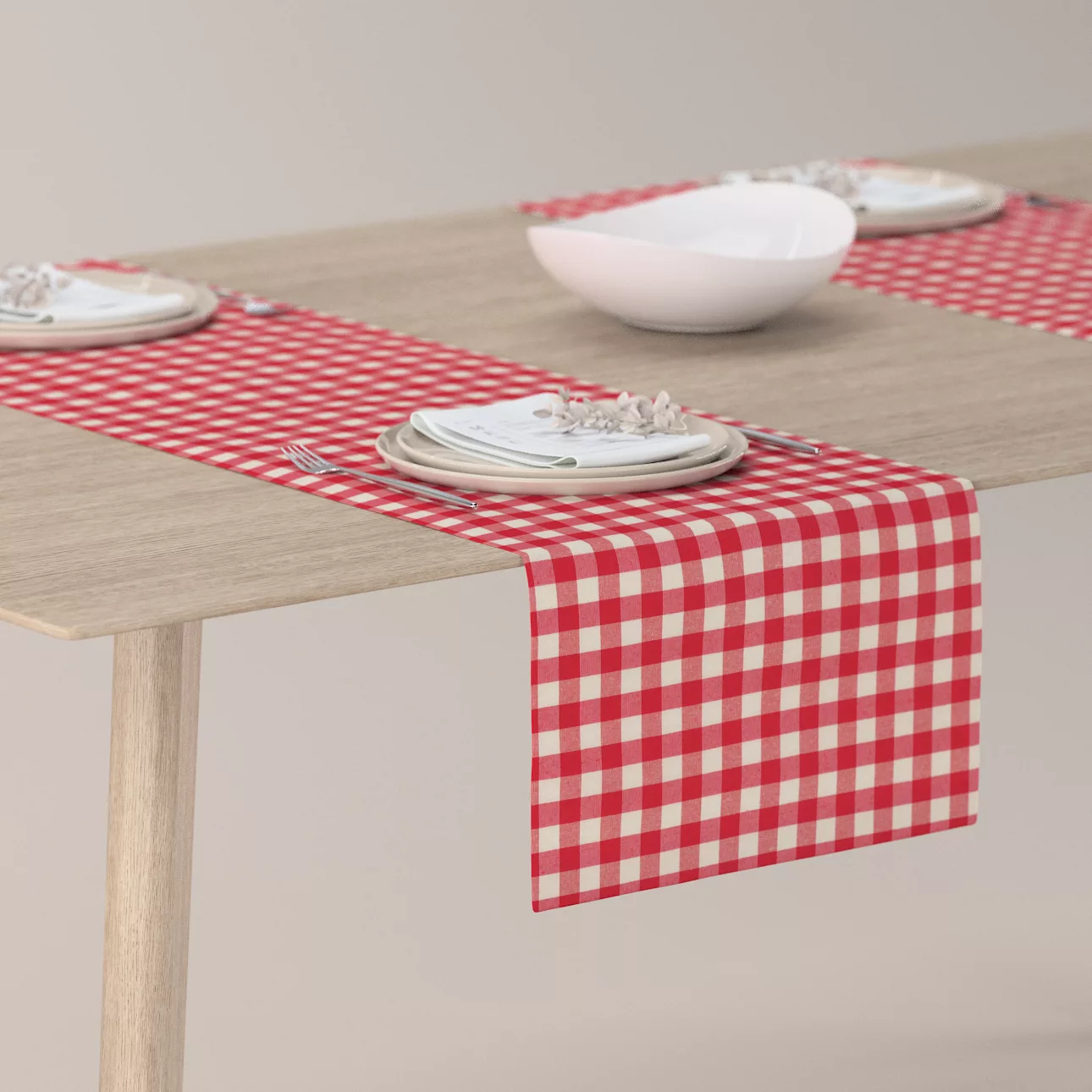 Tischläufer, rot-ecru, 40 x 130 cm, Quadro (136-16) günstig online kaufen