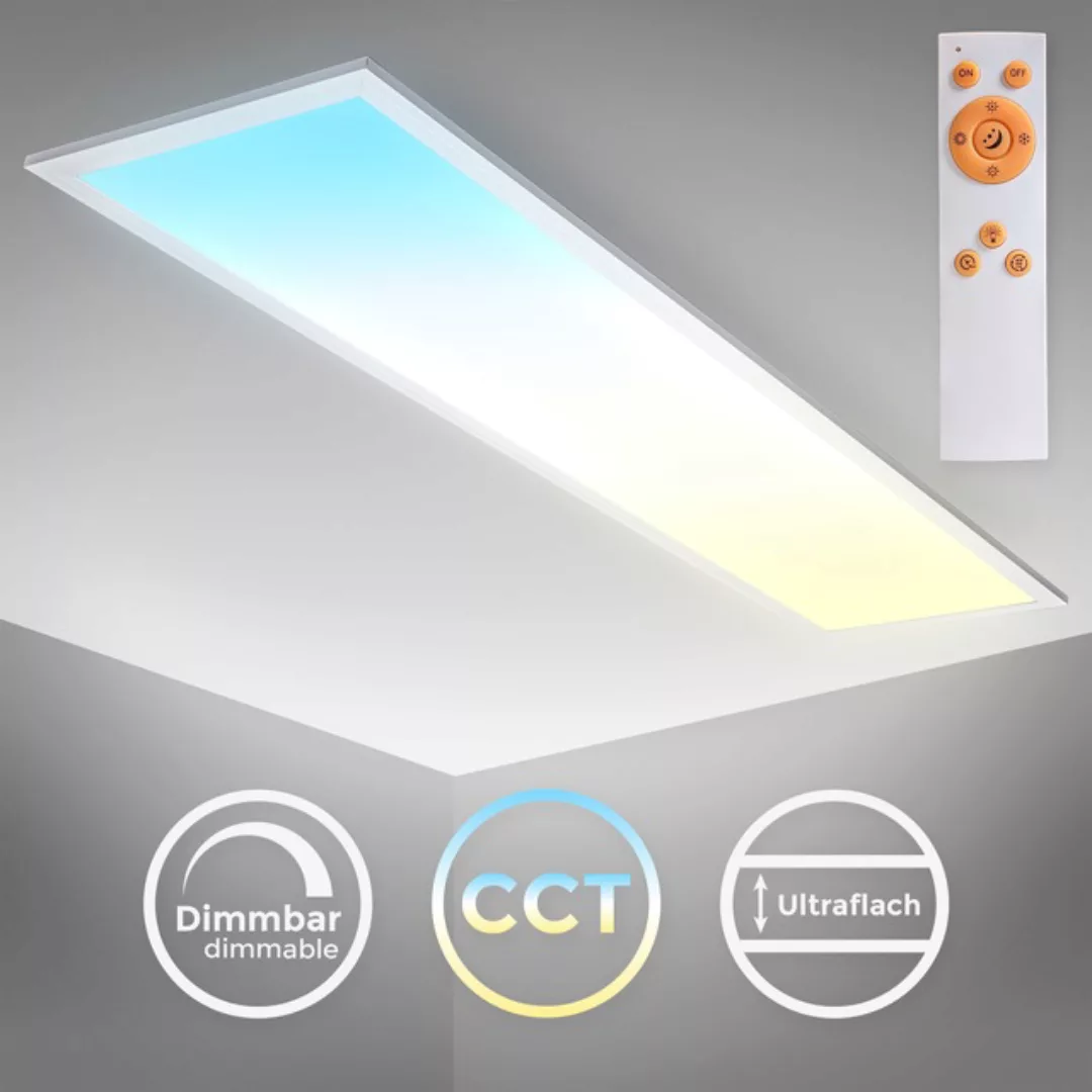 B.K.Licht LED Deckenleuchte / LED Panel 100 x 25cm, ultra-flache Deckenlamp günstig online kaufen