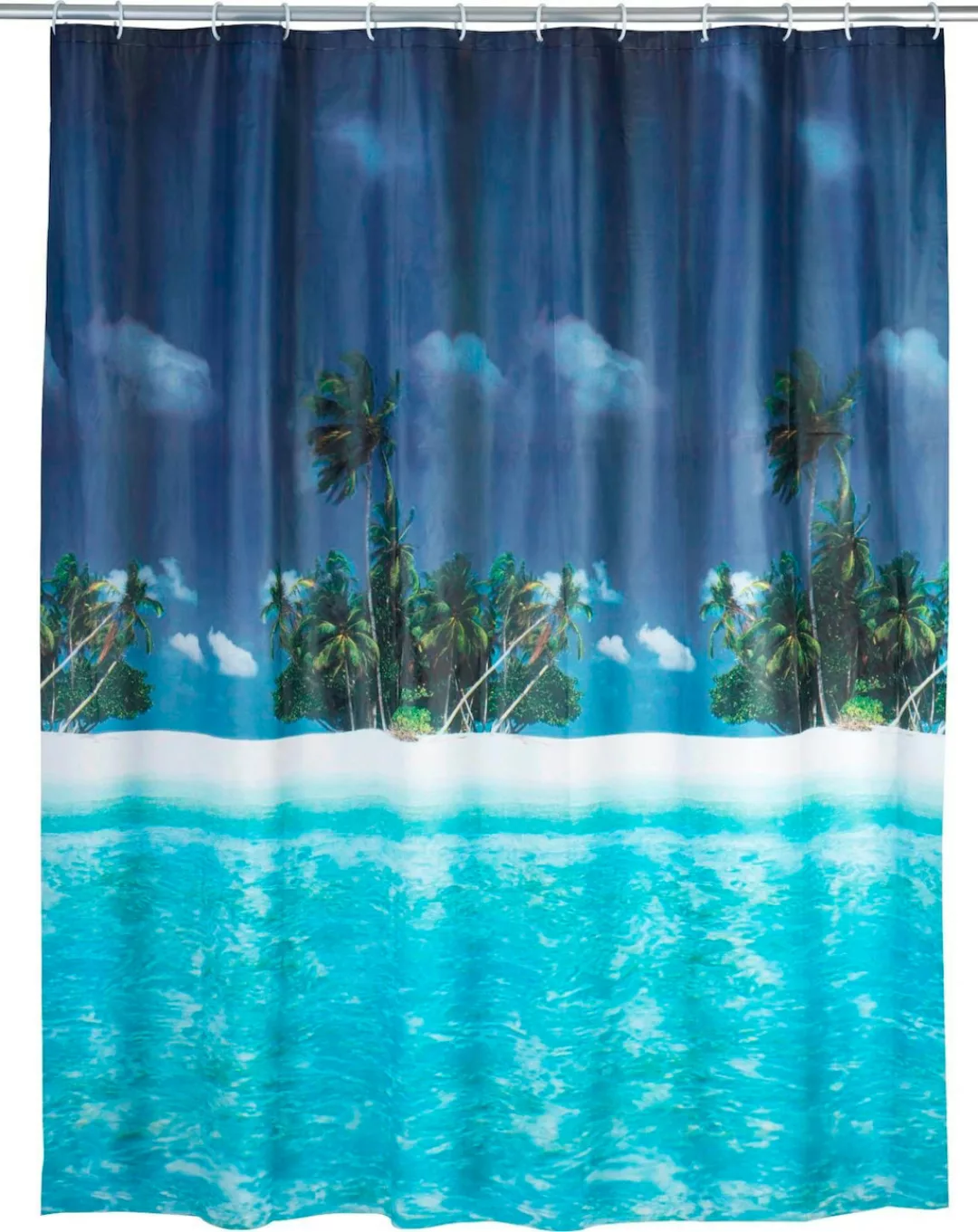WENKO Duschvorhang "Palmenstrand", Höhe 200 cm günstig online kaufen