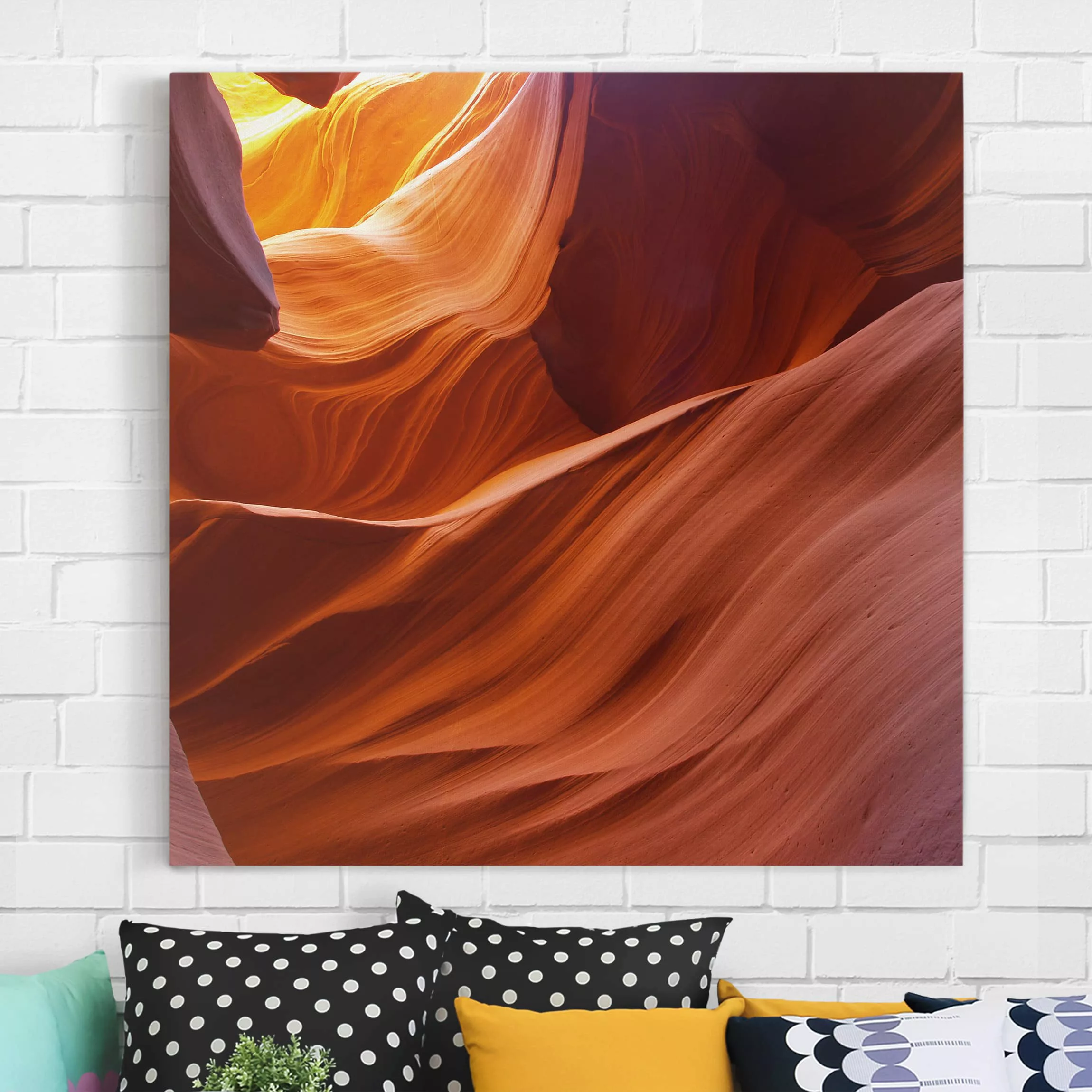 Leinwandbild Natur & Landschaft - Quadrat Inner Canyon günstig online kaufen