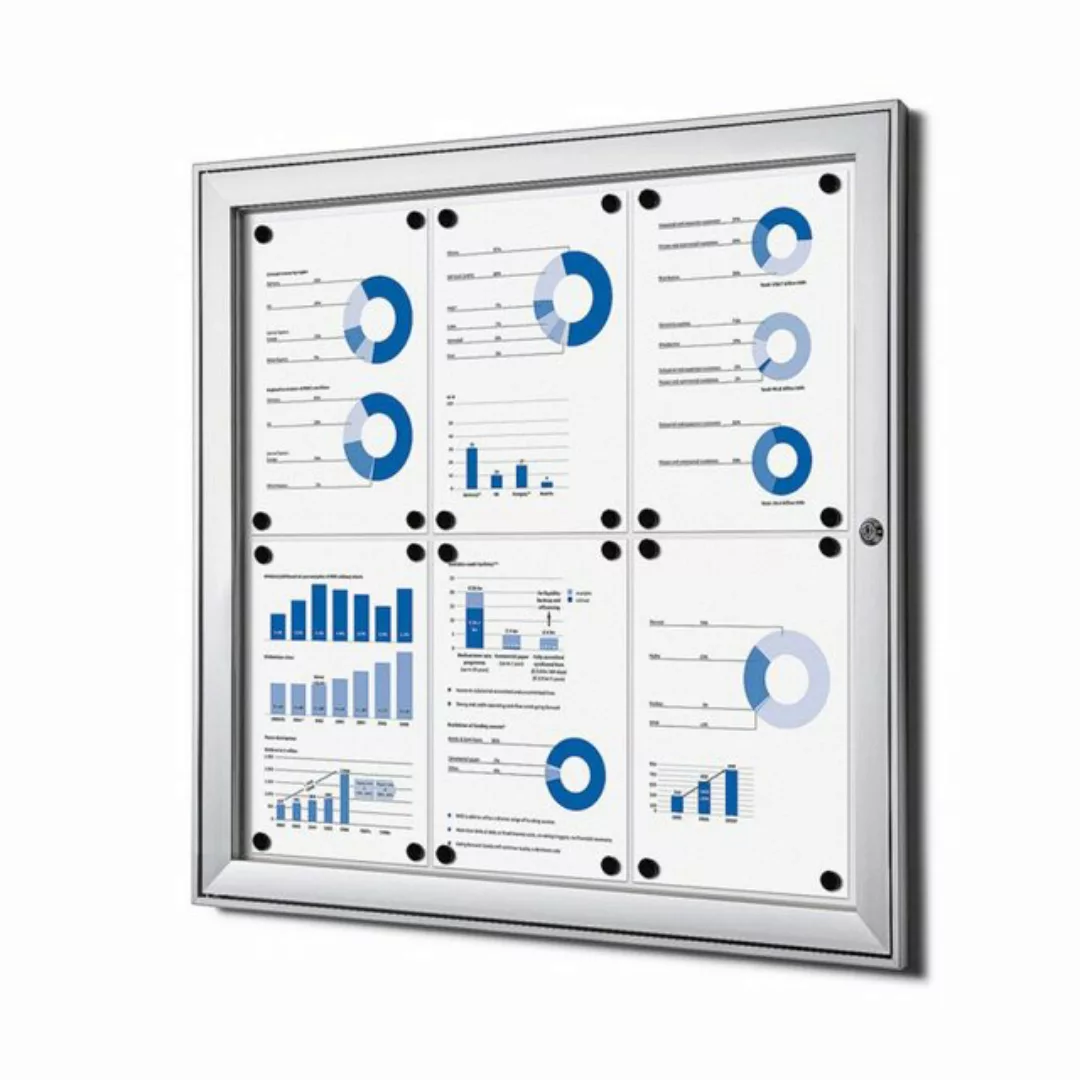 Showdown Displays Hängevitrine für Innen und Außen SCS - 6x DIN A4 - Alumin günstig online kaufen