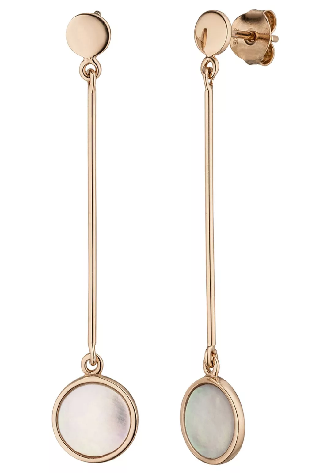 JOBO Paar Ohrhänger, 925 Silber roségold vergoldet mit Perlmutt-Einlagen günstig online kaufen