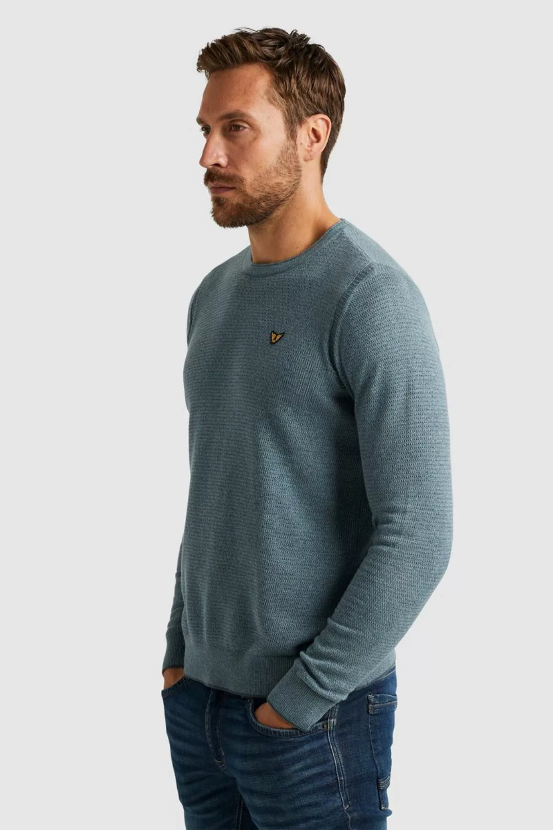 PME Legend Stickgarn Pullover Blau - Größe XL günstig online kaufen