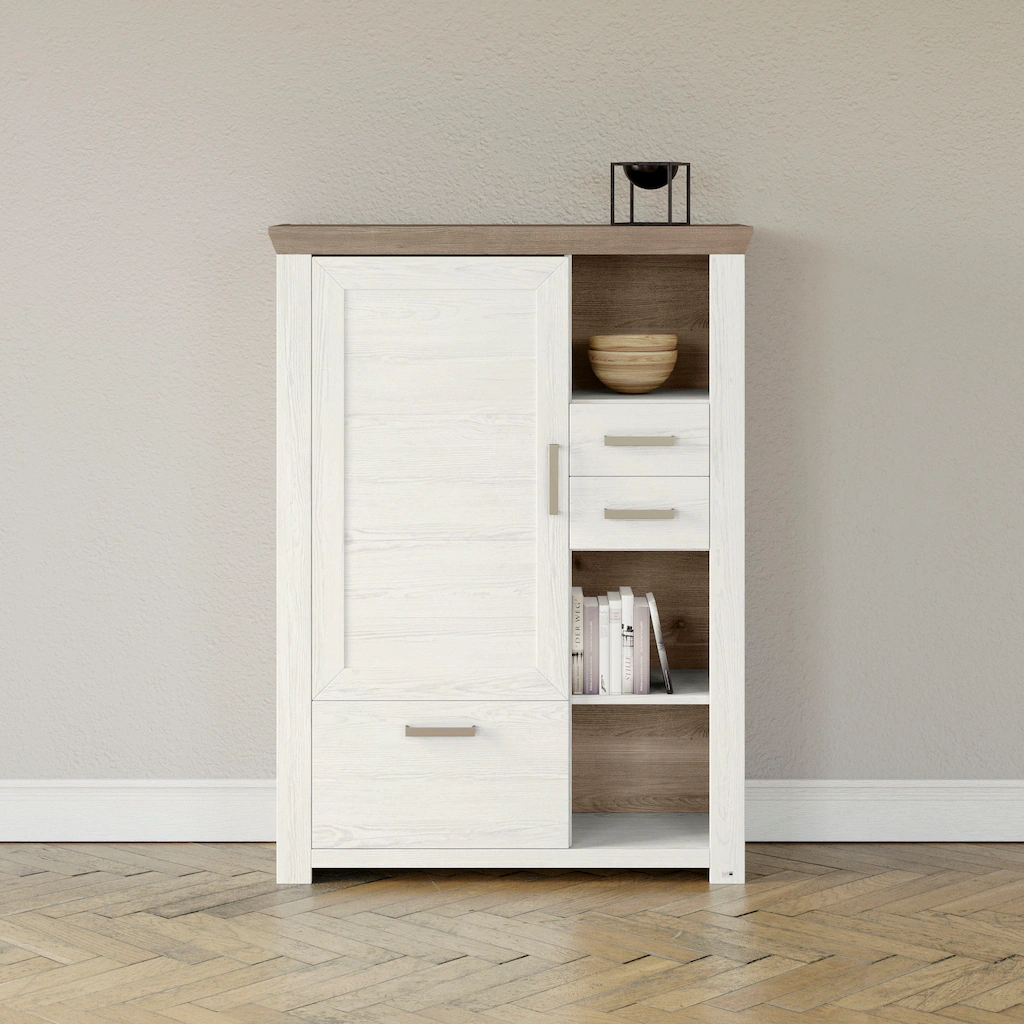 set one by Musterring Highboard "York", Typ 25 und 26, in 3 Farbvarianten, günstig online kaufen