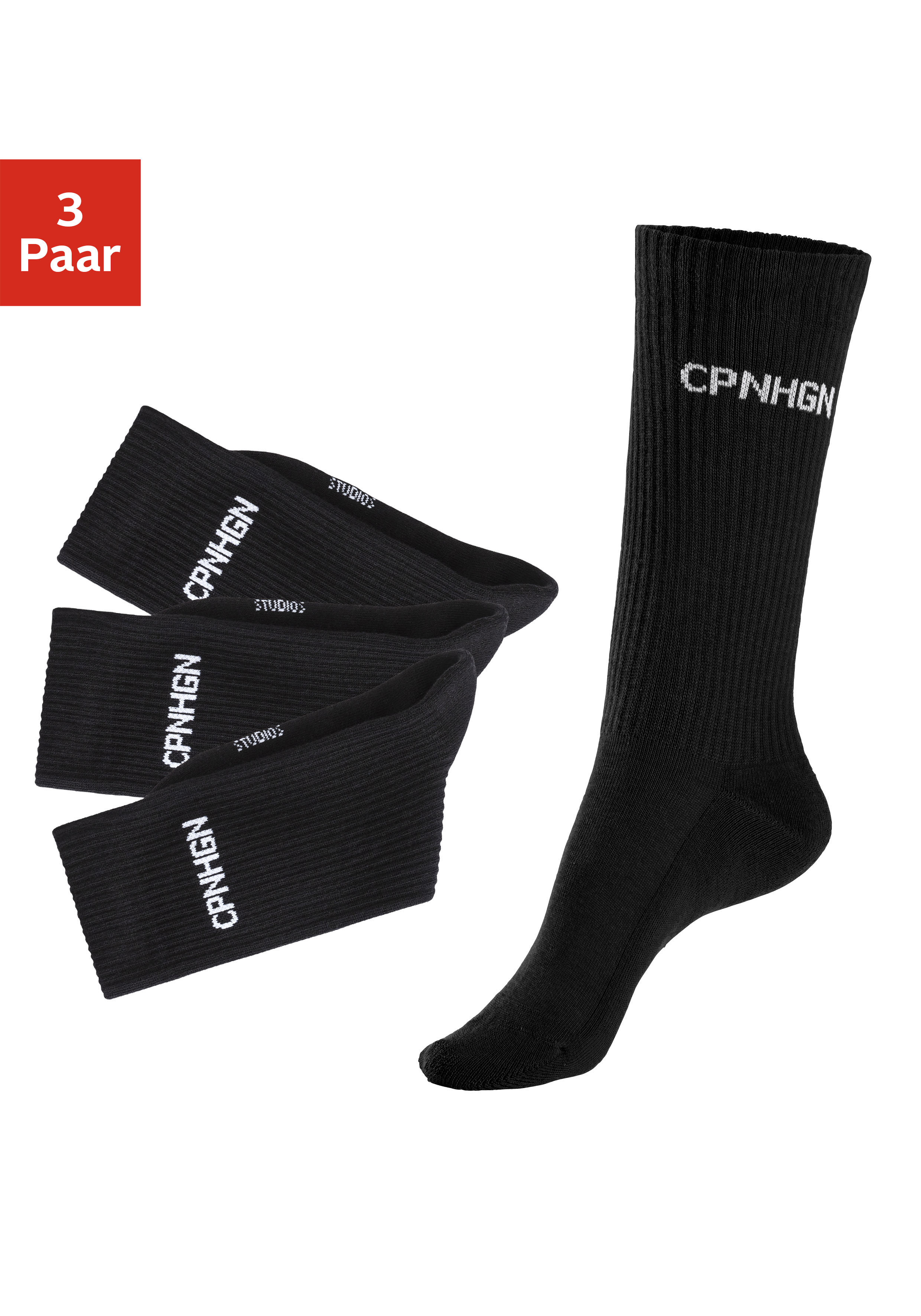Copenhagen Studios Tennissocken, (Packung, 3 Paar), mit Halbfußfrottee günstig online kaufen