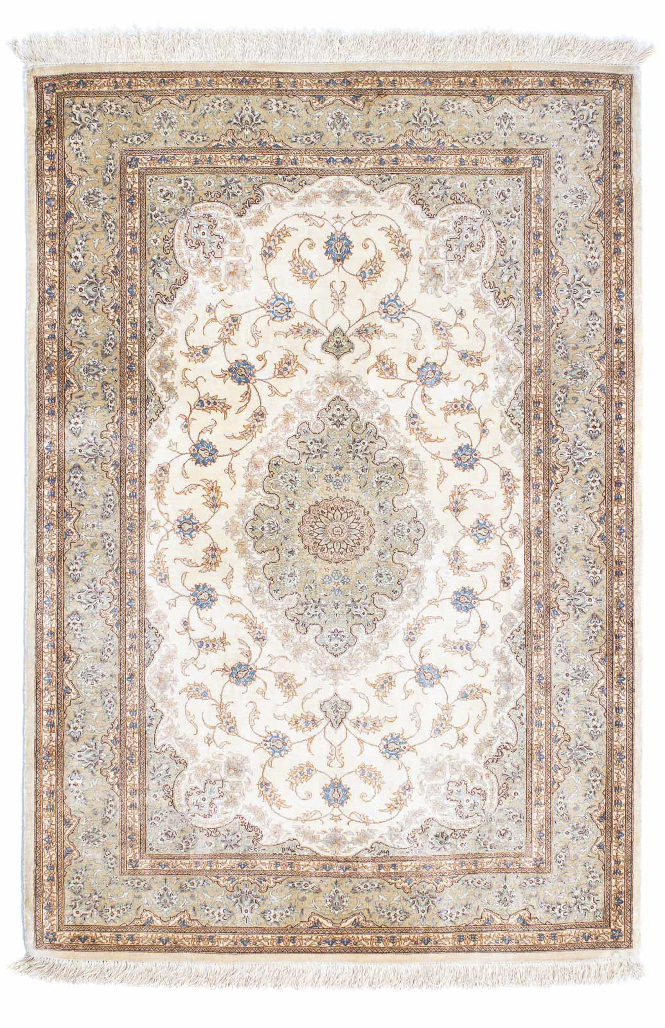 morgenland Orientteppich »Perser - Ghom - 150 x 88 cm - beige«, rechteckig, günstig online kaufen