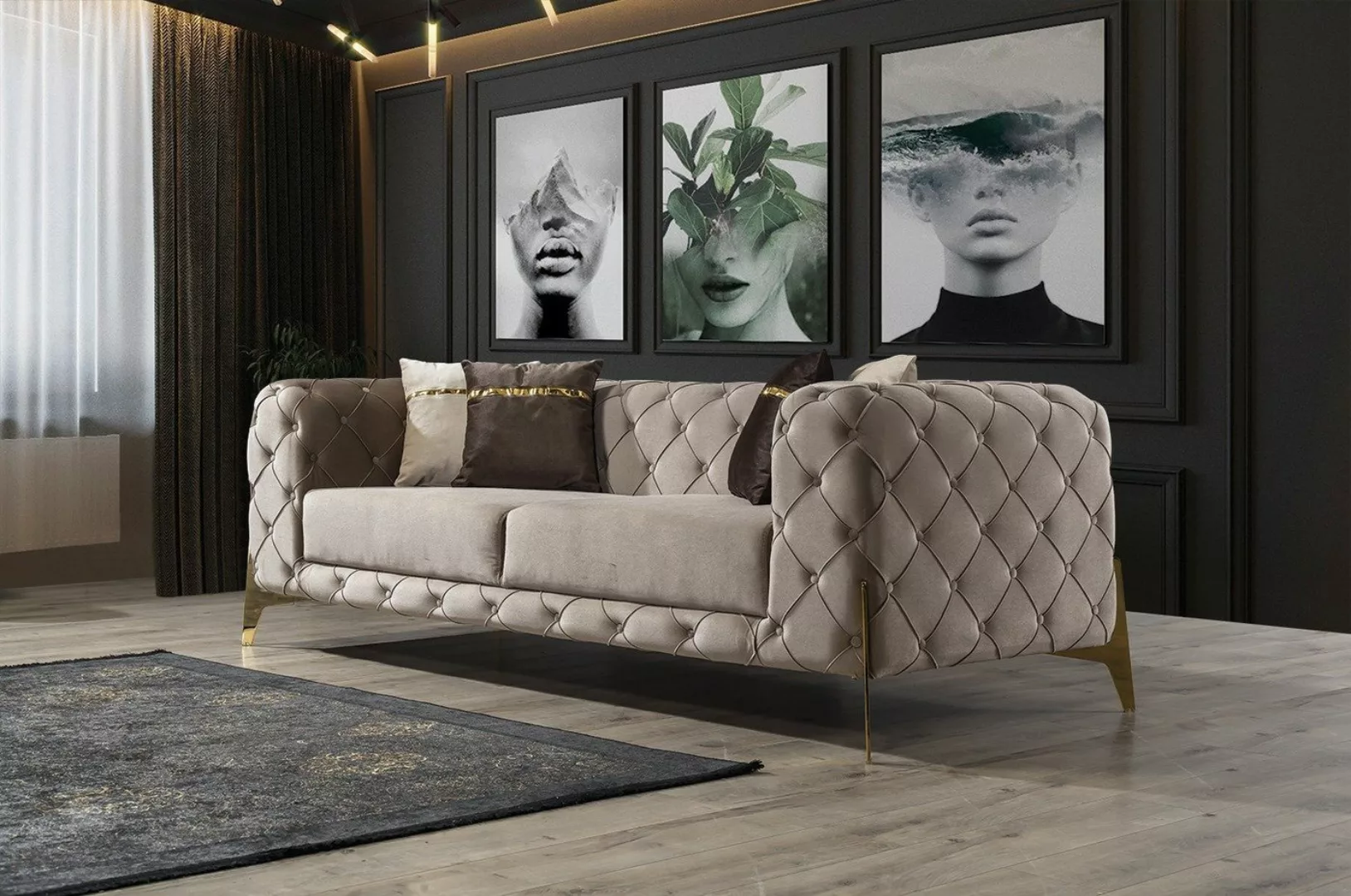 Villa Möbel Sofa Bari, 1 Stk. 3-Sitzer, Quality Made in Turkey, Luxus-Micro günstig online kaufen