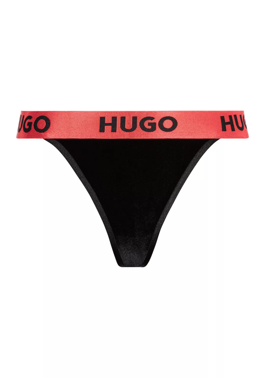 HUGO Underwear String "S. VELVET 10", mit kontrastfarbenen Logobund günstig online kaufen