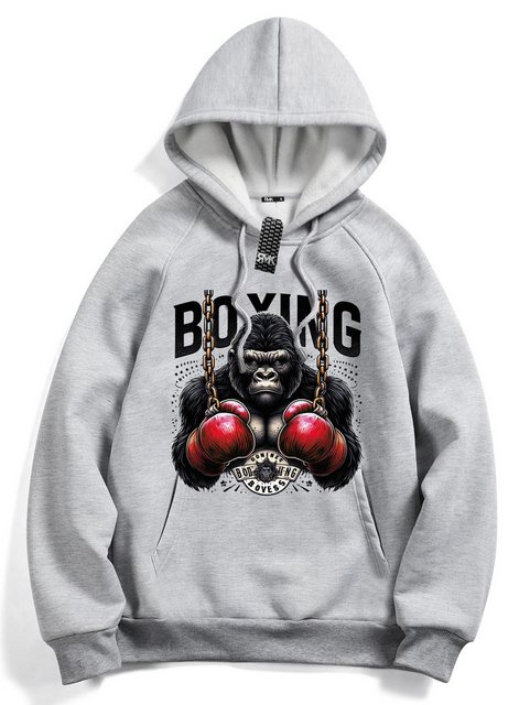 RMK Hoodie Herren Pullover Kapuzenpullover Langarm Boxen Gym Gorilla mit Ka günstig online kaufen