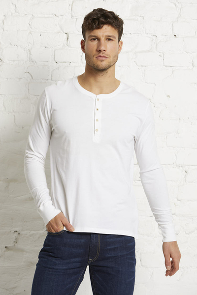 Herren Langarmshirt Aus Bio-baumwolle "Henley Male 1/1 Mal Tinto" günstig online kaufen