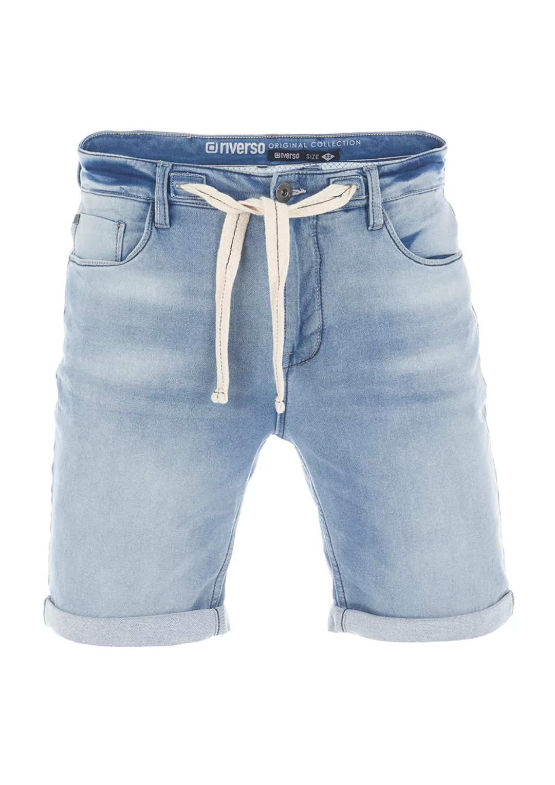 riverso Jeans Shorts Herren Stretch Kurz Kordelzug Regular Fit RIVPaul günstig online kaufen