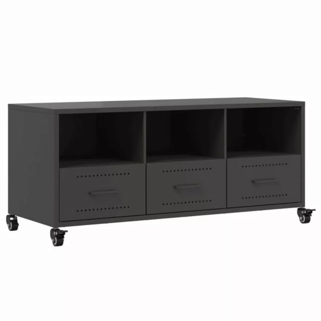 vidaXL TV-Schrank TV-Schrank Schwarz 100,5x39x43,5 cm Kaltgewalzter Stahl ( günstig online kaufen