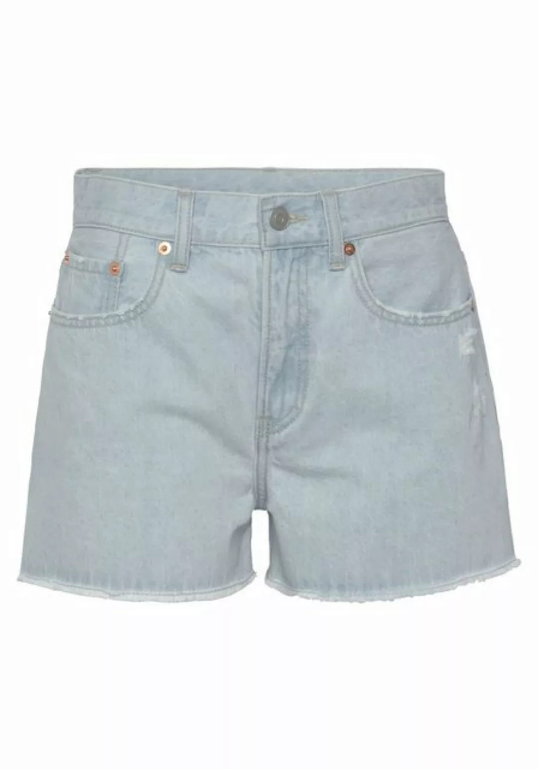 Buffalo Jeansshorts mit Used-Effekten, Seitenschlitze, kurze Hose aus Baumw günstig online kaufen