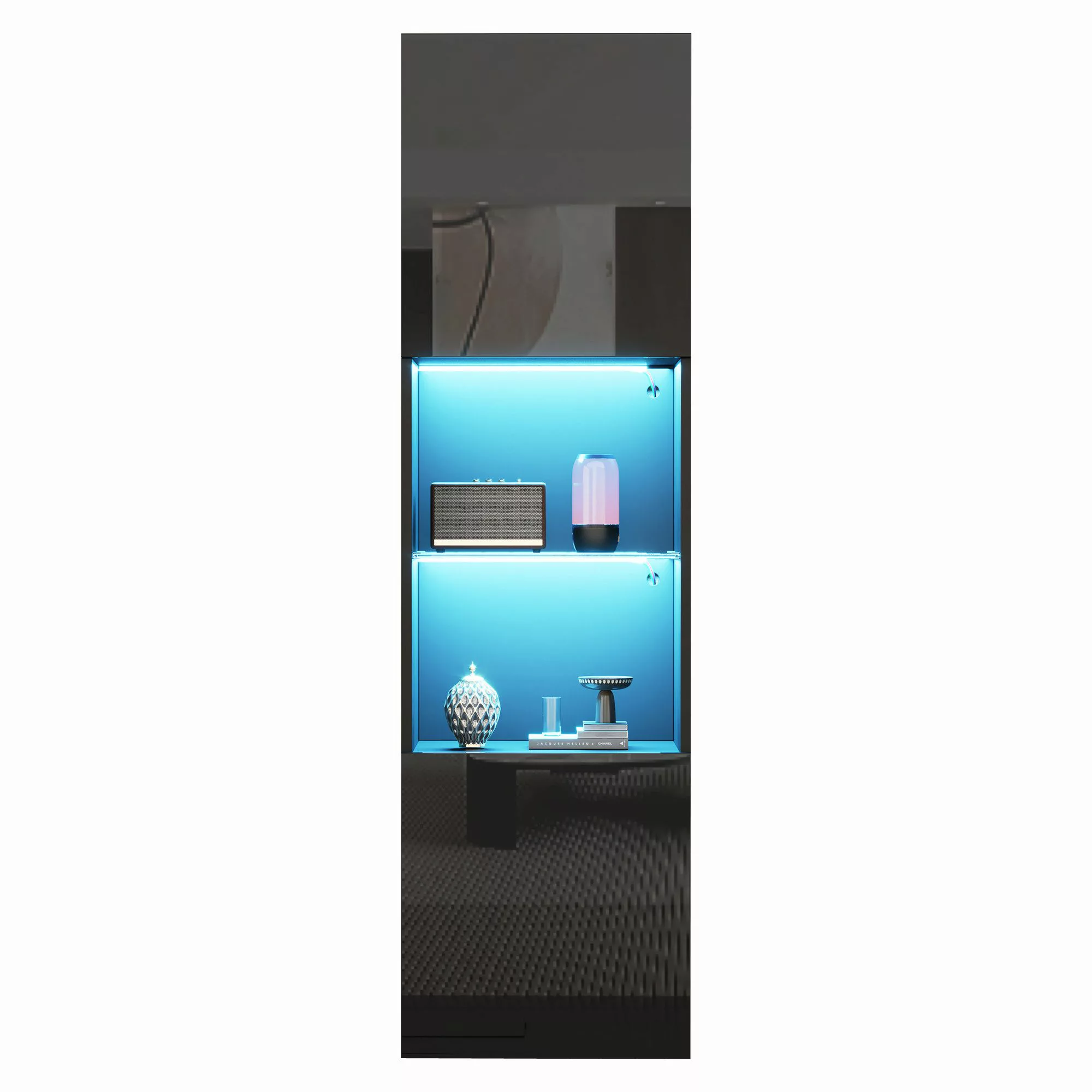 MODFU Vitrine freistehende Hochschrank, Hochglanzschränke (Highboard, günstig online kaufen