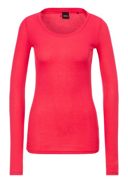 BOSS ORANGE Langarmshirt C_Elayer mit tiefem Ausschnitt günstig online kaufen