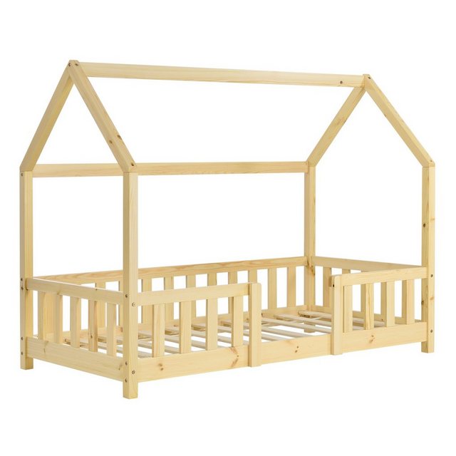 en.casa Kinderbett, »Sisimiut« Haus-Optik mit Rausfallschutz 70x140cm Holz günstig online kaufen