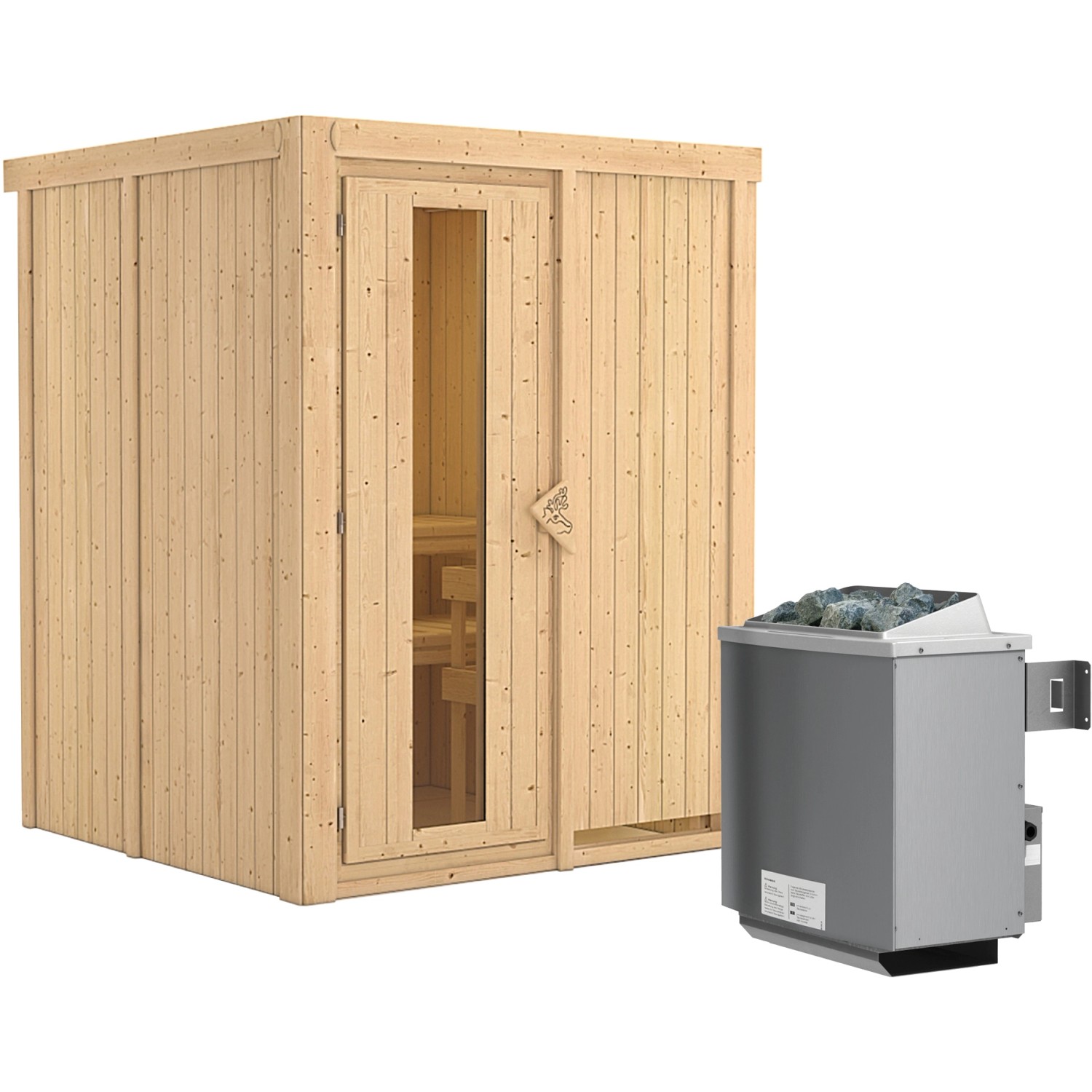 Karibu Sauna-Set Norna inkl. Ofen 9 kW mit integr. Steuerung, Energiespartü günstig online kaufen