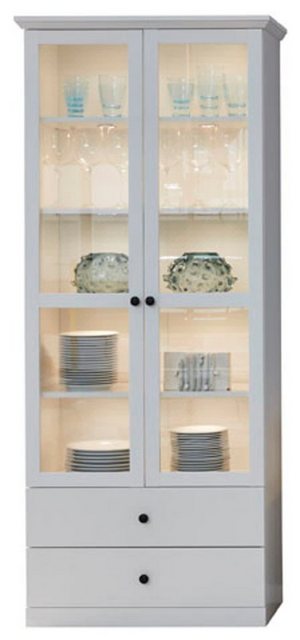 ebuy24 Vitrine Brax Vitrinenschrank 2 Türen und 2 Schubladen, wei günstig online kaufen