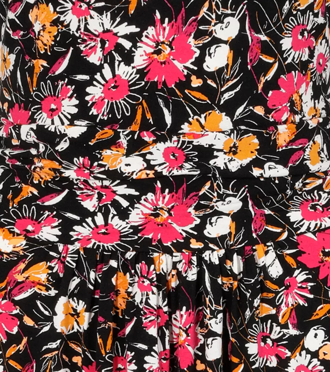 Aniston SELECTED Jerseykleid, mit floralem Druck und gerafftem Taillenbund günstig online kaufen