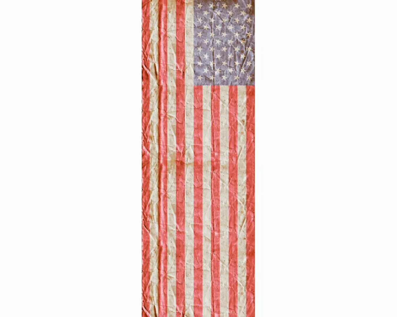 Dekopanel "Flagge USA" 1,00x2,80 m / Glattvlies Perlmutt günstig online kaufen